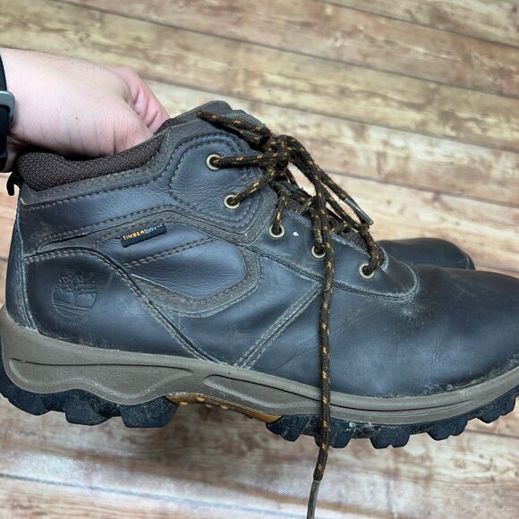 Timberland Mens Mt Maddsen Mid Waterproof Hiking Boots 7 40 Brown Leather A141B - Picture 8 of 14